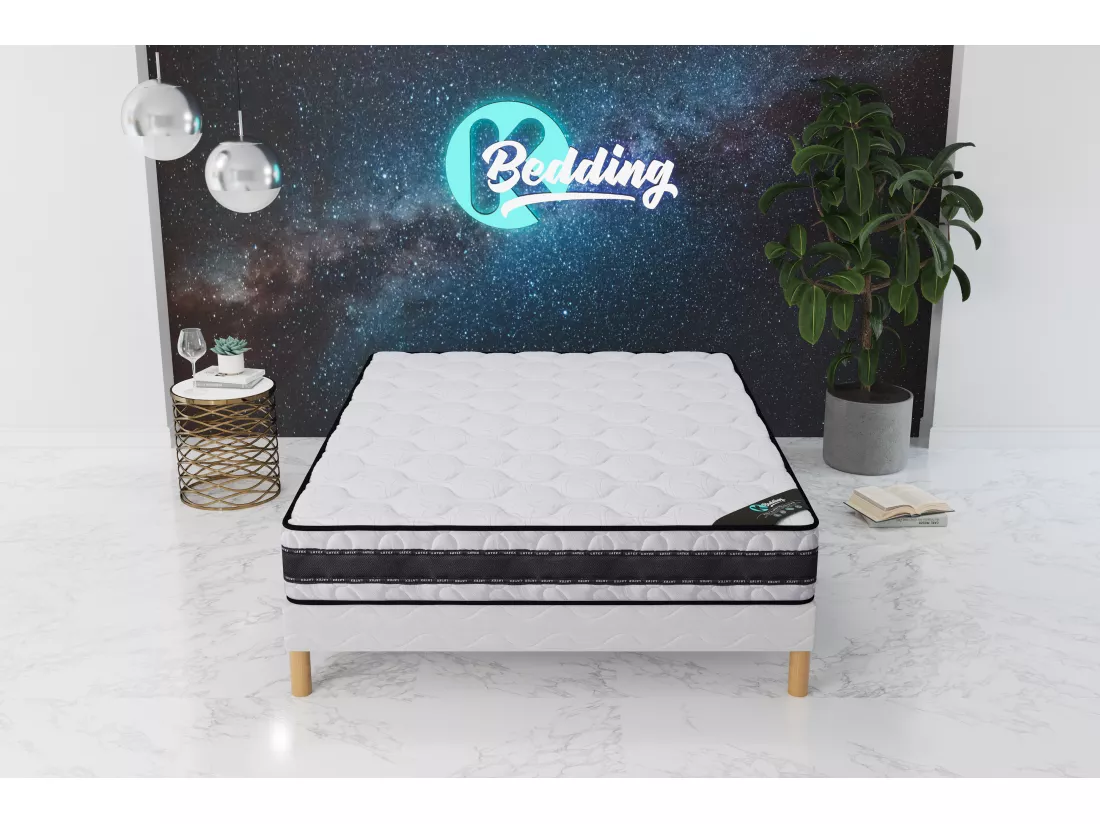 MEDICARE |Ensemble Matelas 140x190 Latex Hauteur 22cm