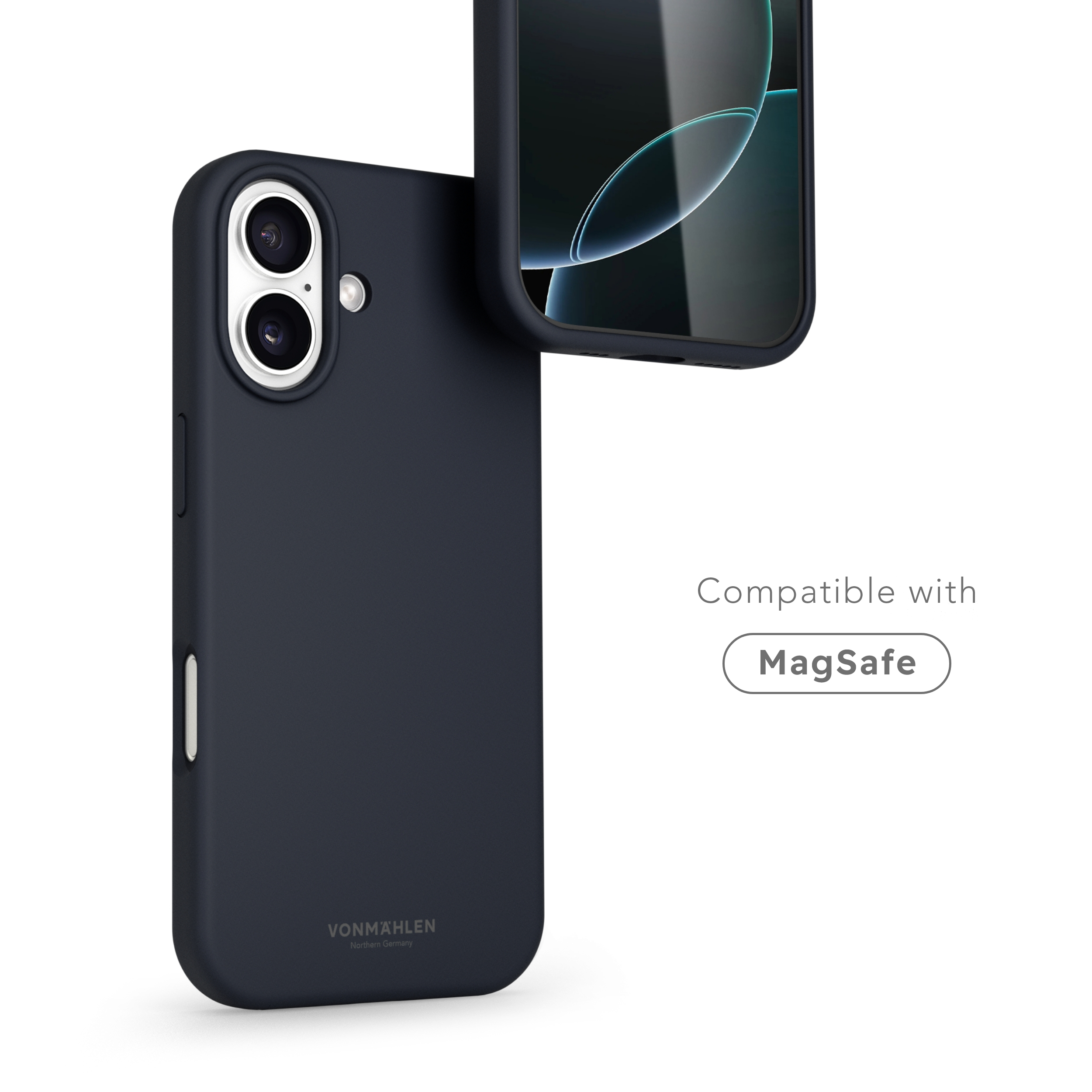 iPhone 17 MagSafe Soft Silicone Hülle Case Recycled (MSC00097) - Navy