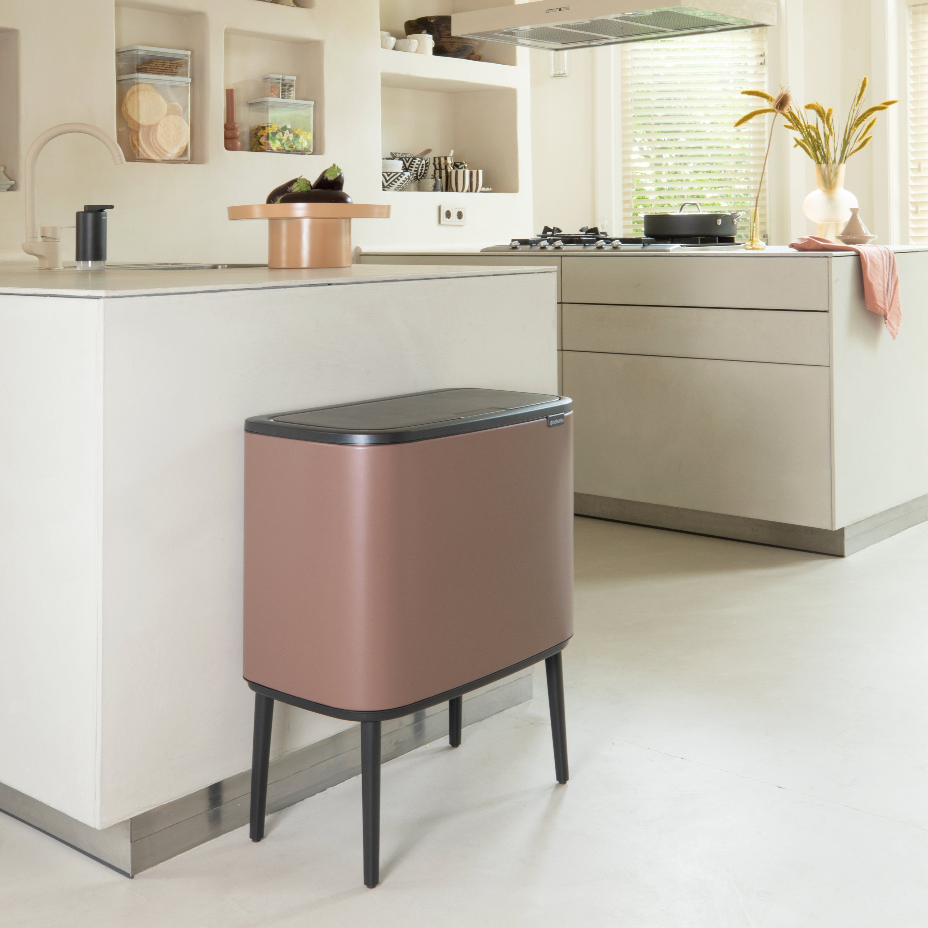 Brabantia Bo Touch Bin Afvalemmer 11 + 23 Liter - Satin Taupe