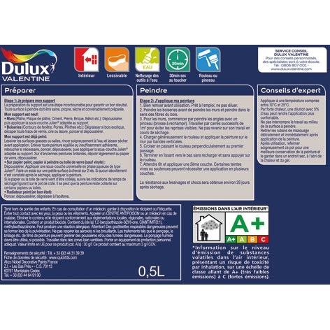 Peinture 0.5 L Crème de Couleur Satin - Gris Perle