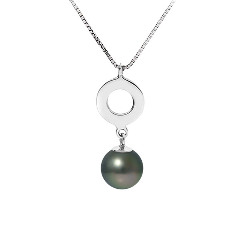 Collier Pendentif Perle de Tahiti et Chaine en Argent Massif 925