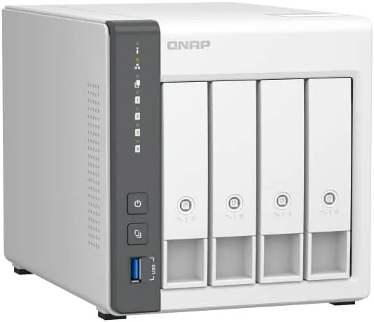 QNAP TS-433 - NAS-server - 4 bays - SATA 6Gb/s - RAID 0, 1, 5, 6, 10, JBOD, 50, 60 - RAM 4 GB - Gigabit Ethernet / 2.5 Gigabit Ethernet - iSCSI support
