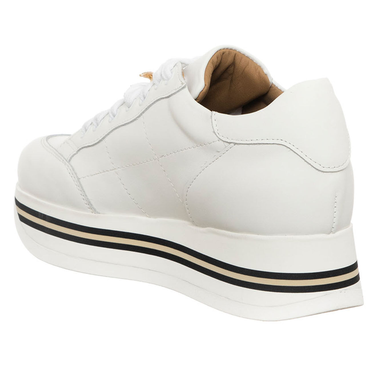 Loretta Pettinari Sneakers en Cuir Ittif blanches