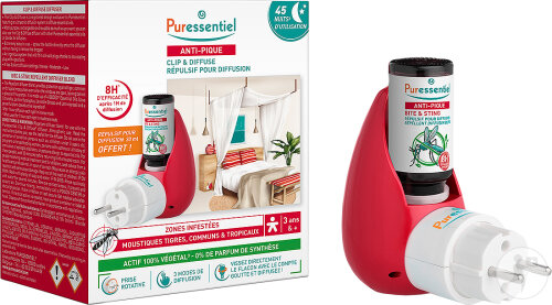 Puressentiel Coffret Anti-Pique Duo Clip&Diffuse + Complexe Citronnelle 1 Kit