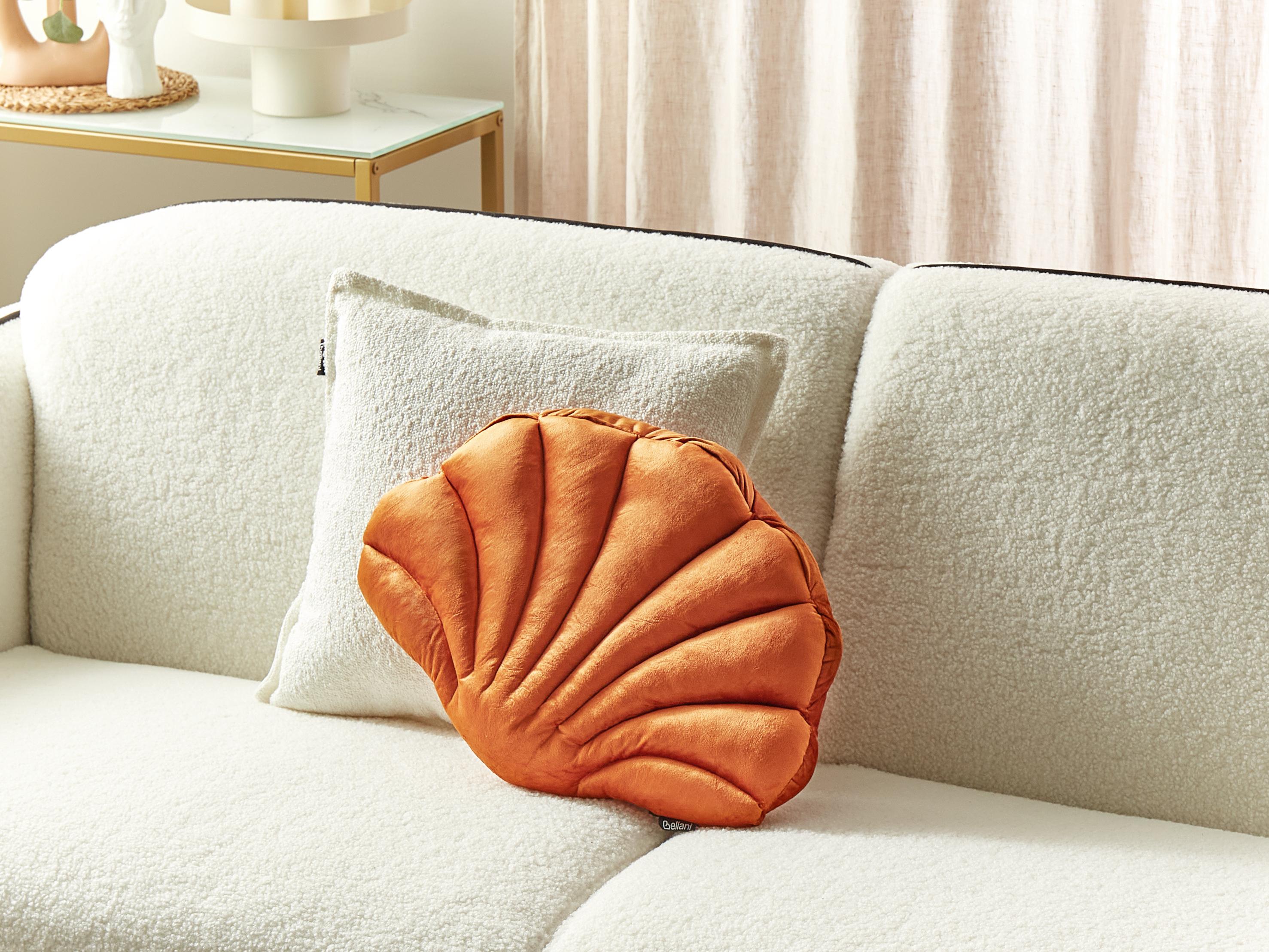 Sierkussen CONSOLIDA Fluweel 47 x 35 cm Oranje effen