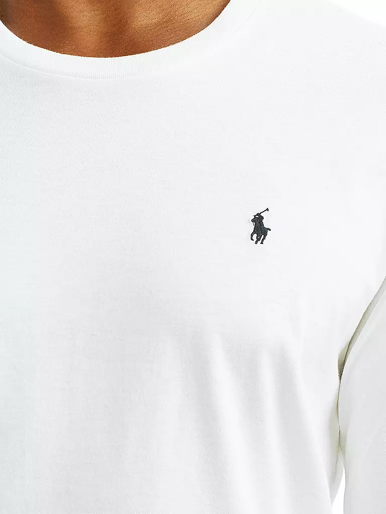 POLO RALPH LAUREN Pyjama Langarmshirt Weiss weiss