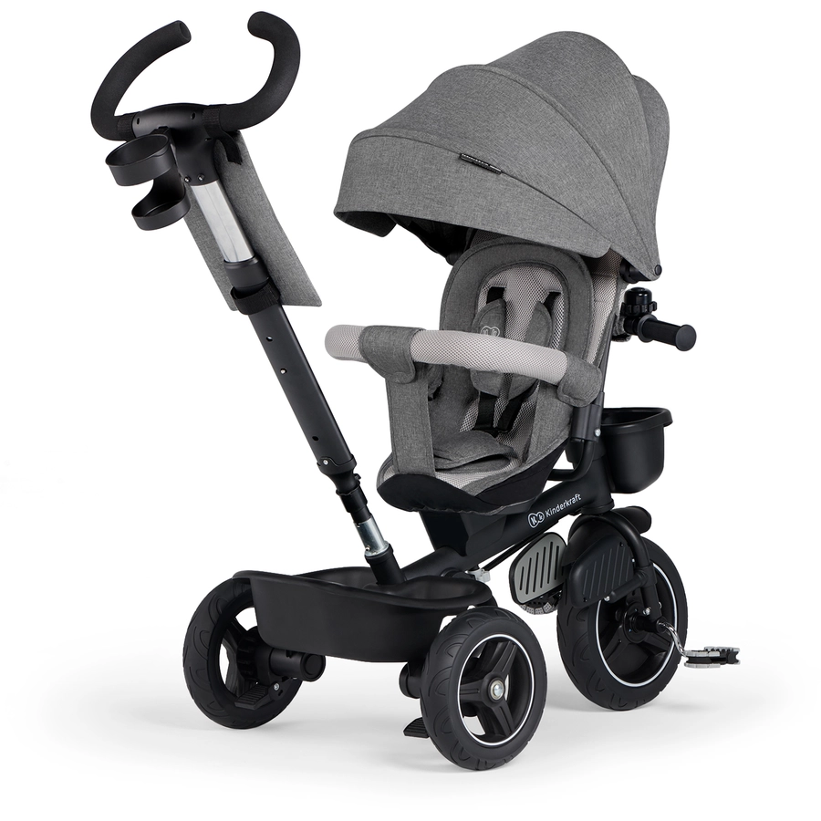 Kinderkraft 5 in 1 Dreirad SPINSTEP, platinum grey
