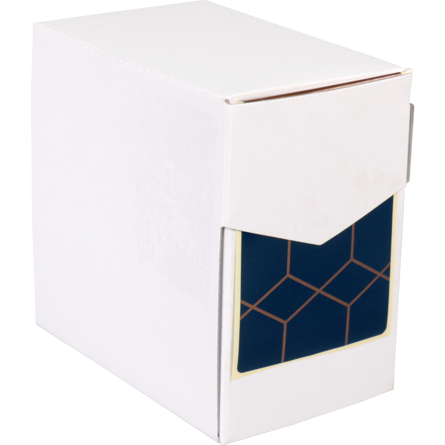 Sluitsticker, Copper hexagon, 200x60mm, papier + PE, blauw/koper
