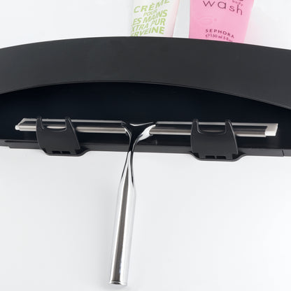 Etagère de douche sans perçage Clever noire