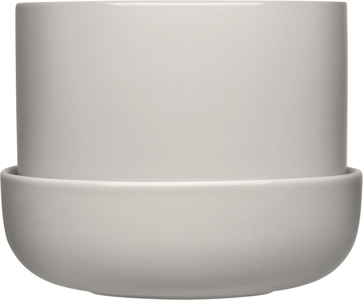 Iittala Nappula urtepotte med underskål 170x130 lysegrå Grå