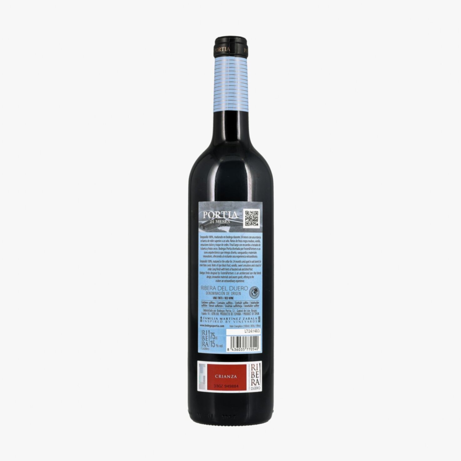 Ribera del Duero DO Tempranillo 24 Messes Portia -75cl
