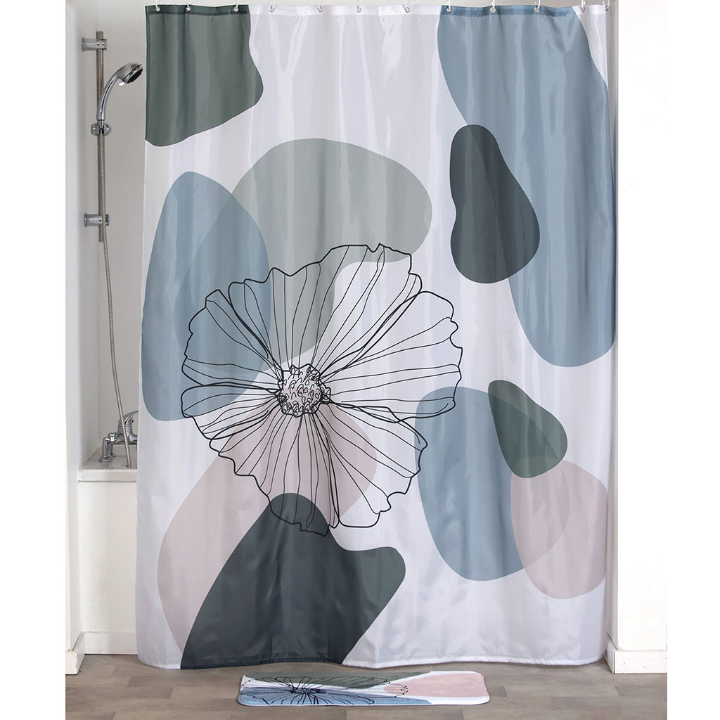 Rideau de douche FLOWERS 180x200cm
