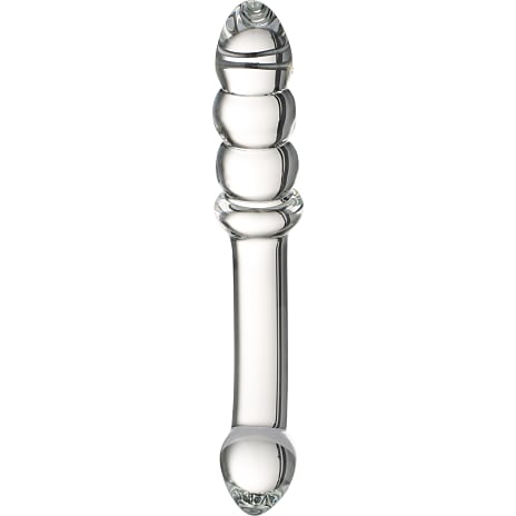 Sinful Ribbed glas dildo