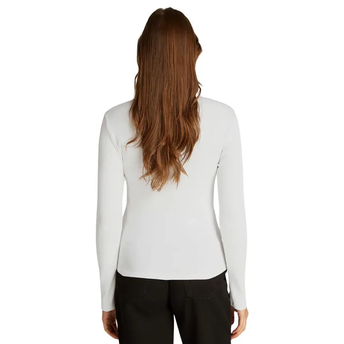 Tommy Hilfiger Slim Button Rib Longsleeve Shirt Dames