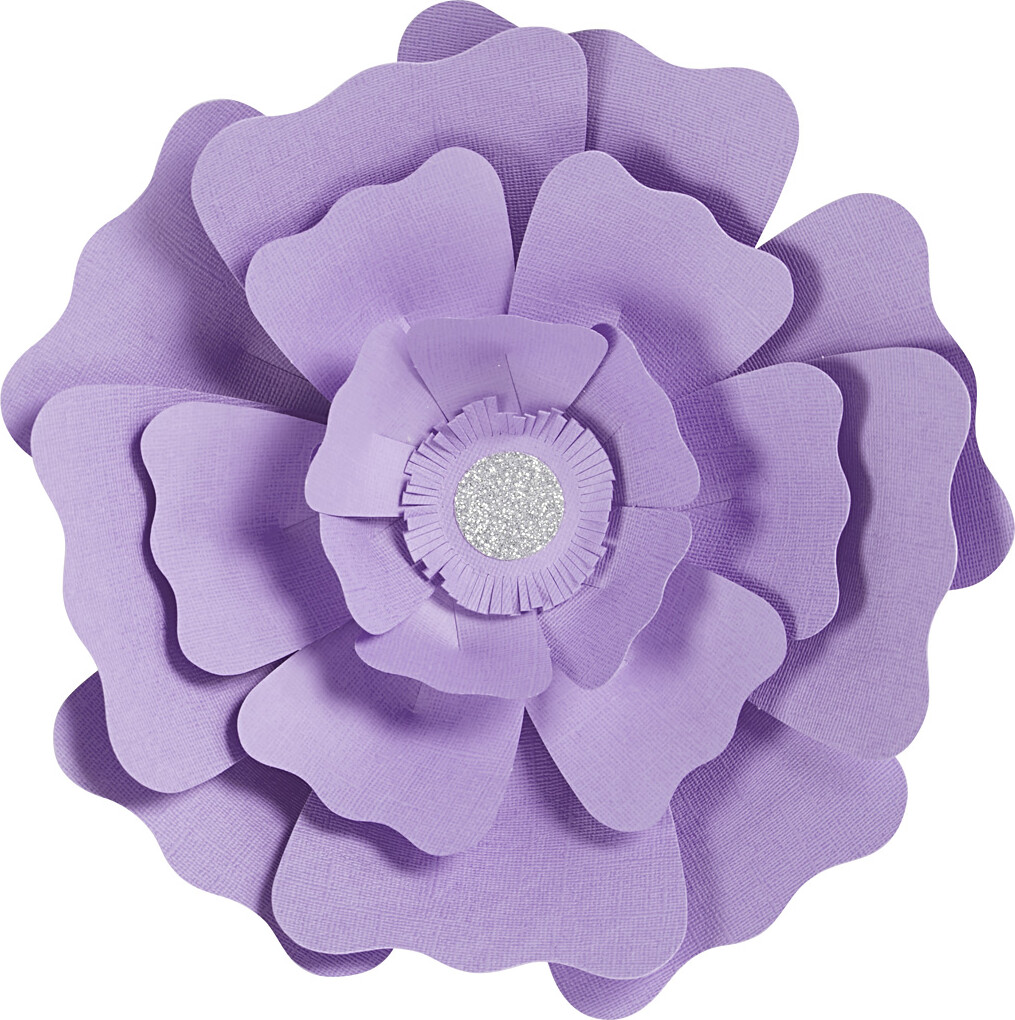 Papirblomster - Ø 15+25 CM - 230 G - Lilla - 2 Stk
