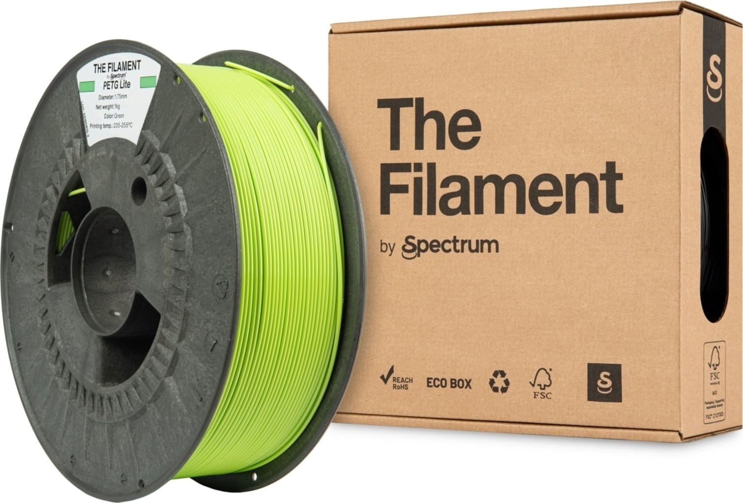 The Filament  PETG Lite Green, 1,75 mm / 1000 g    Technisches PETG für zuverlässige Alltagseinsätze in Green