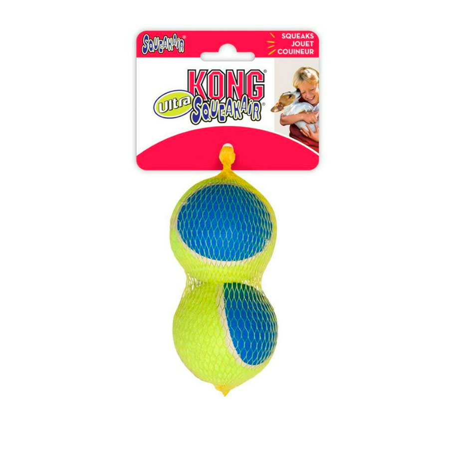 Bolas para cães Kong Ultra Squeakair (pacote com 2)