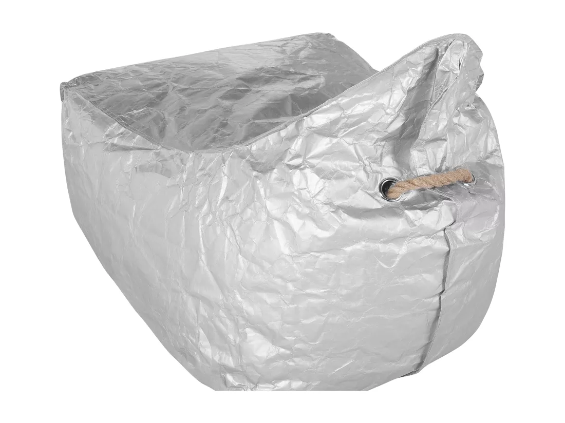 Pouf poire 200 L DROP 63 cm 75 cm Argenté
