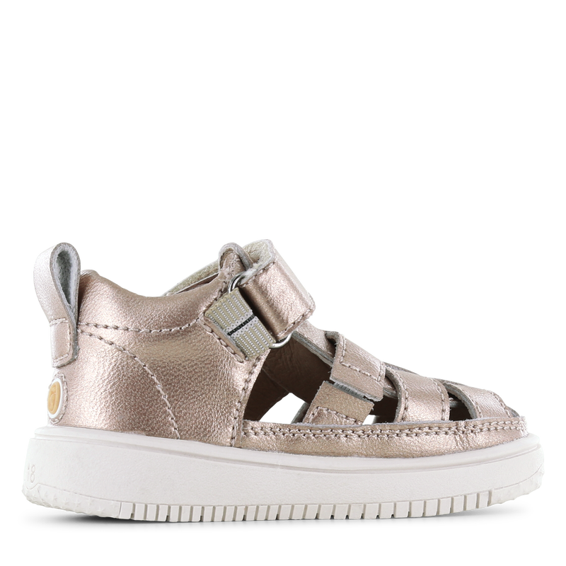 Shoesme roségouden sandaaltje Metallic, Microleer | Meisjes schoenen