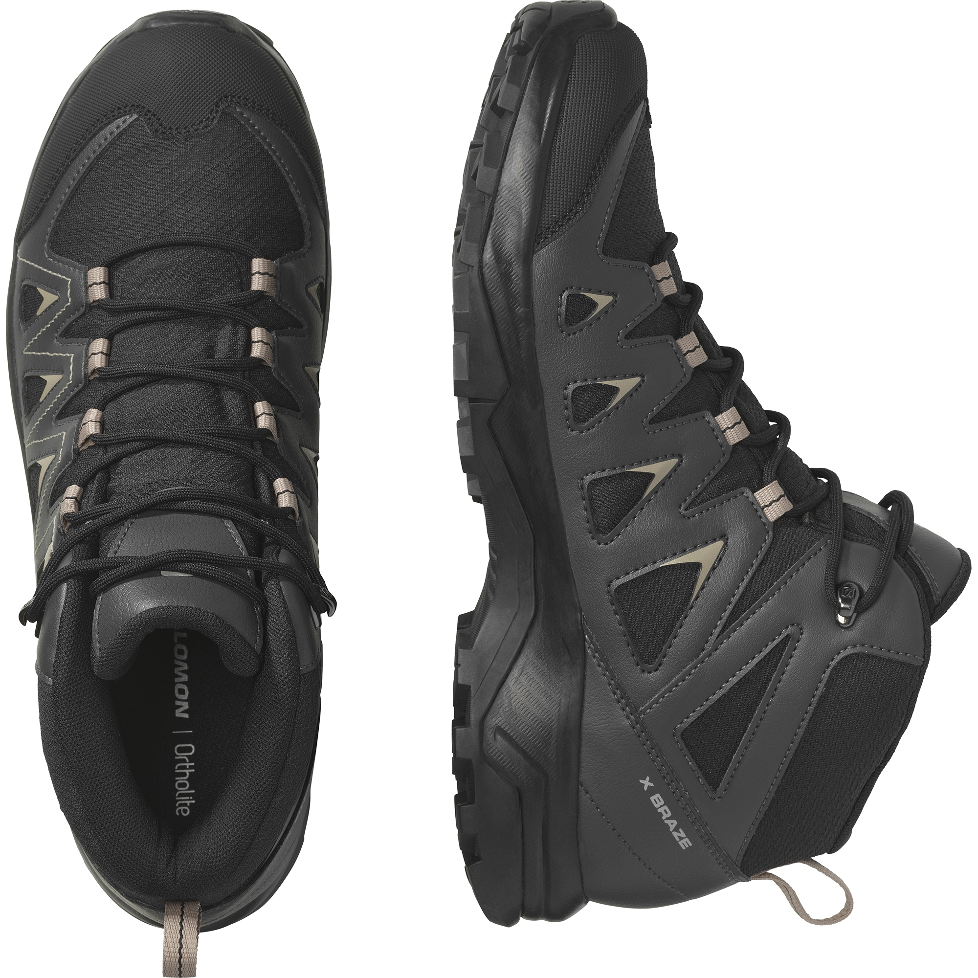 X Braze Mid GTX Herre Black/Phantom/Vintage Khaki