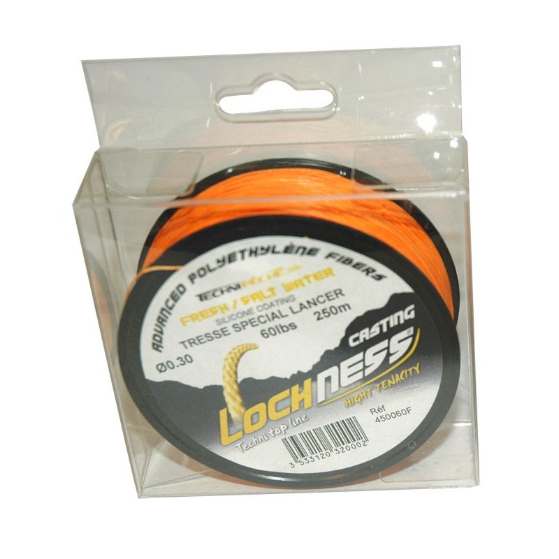 Tresse Technipêche Loch Ness Orange - 250M