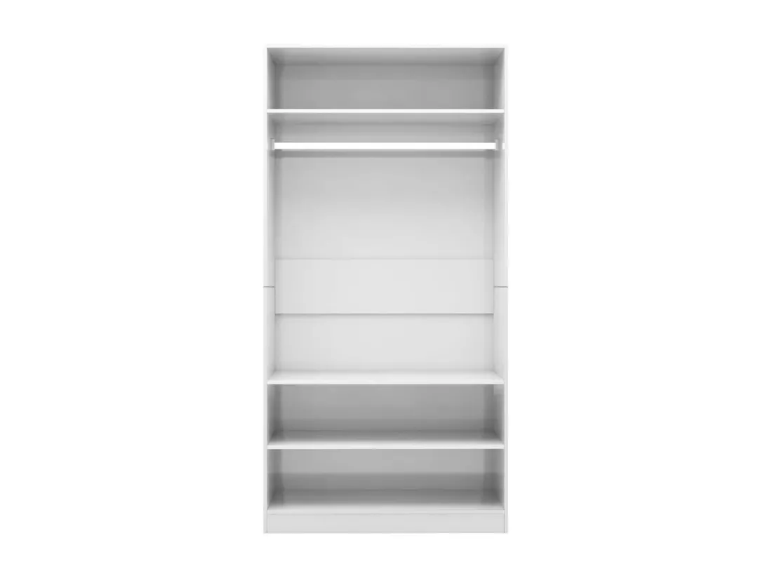 Garde-robe Blanc brillant 100x50x200 cm Bois d'ingénierie