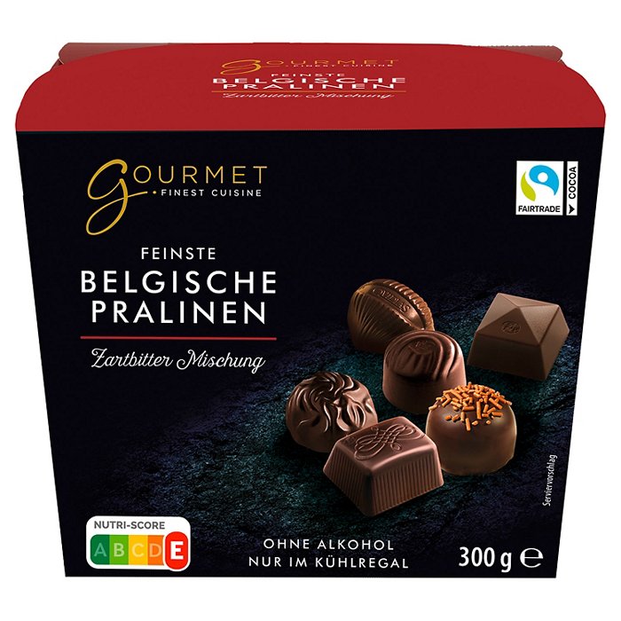 GOURMET FINEST CUISINE Feinste Belgische Pralinen 300 g, Zartbitter