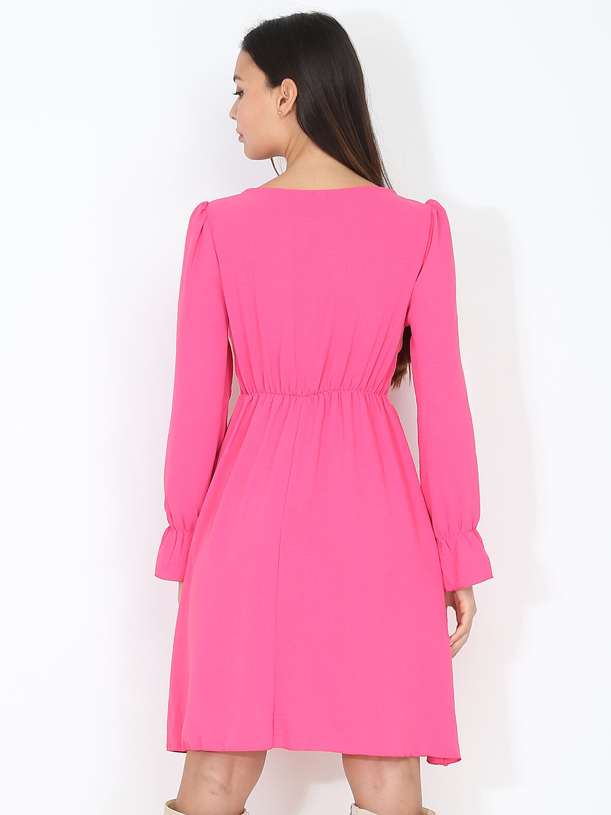 Robe patineuse style corset- Fuchsia