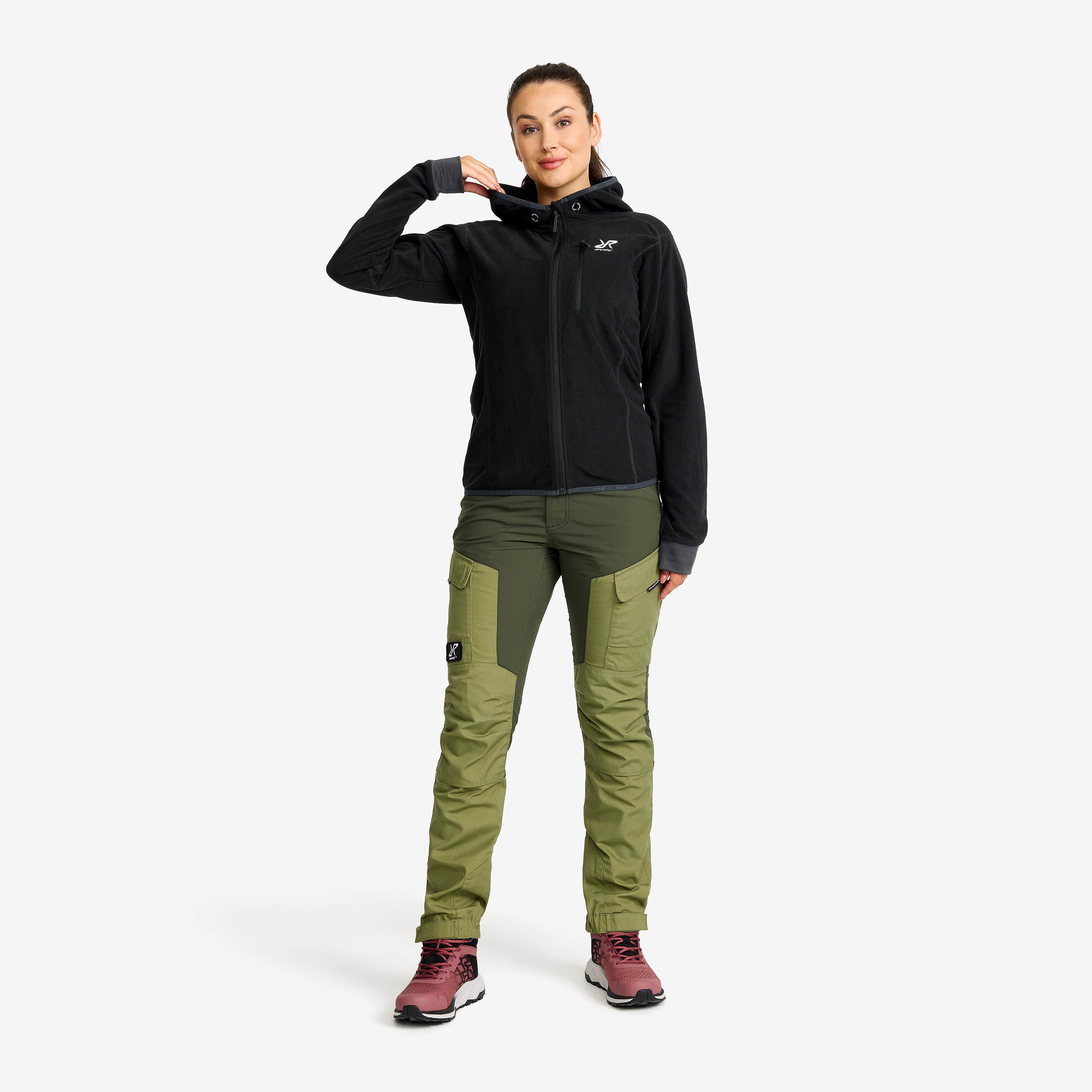 Trekker Hoodie Dame Black/Anthracite