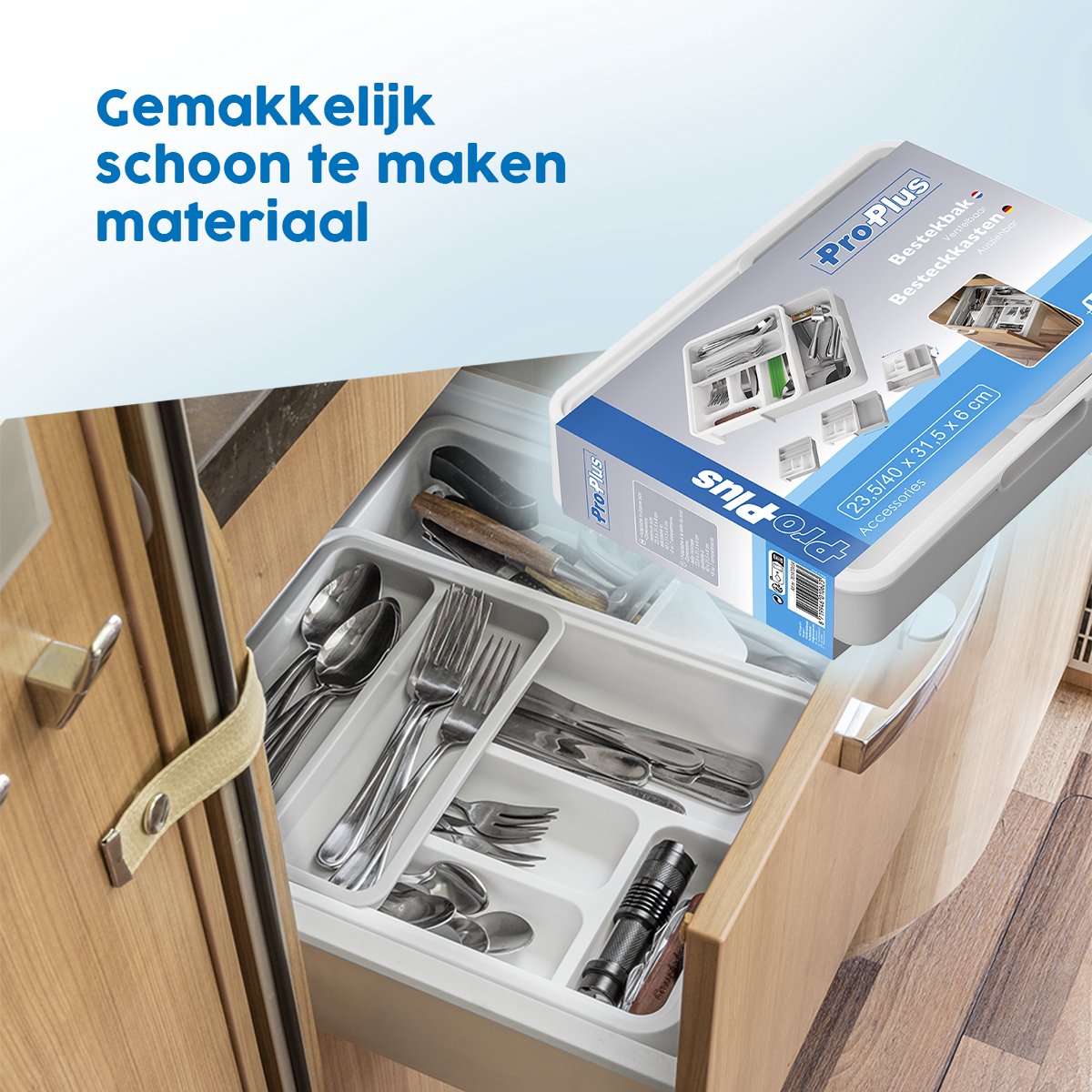 ProPlus verstelbare bestekbak - 40 x 31,5 x 6 cm