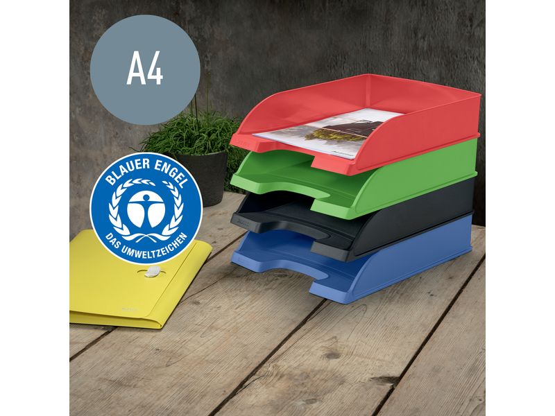 Leitz Dokumentenablage Recycle A4 Schwarz Briefkorb aus recyceltem Kunststoff