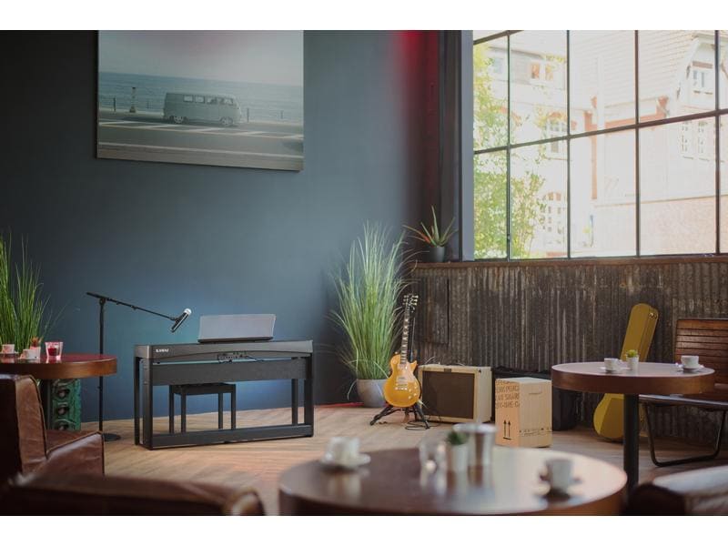 Kawai E-Piano ES-920 – Schwarz Digitalpiano mit Flügelanschlag und -ton sowie Bluetooth- und USB-Anschlussmöglichkeit