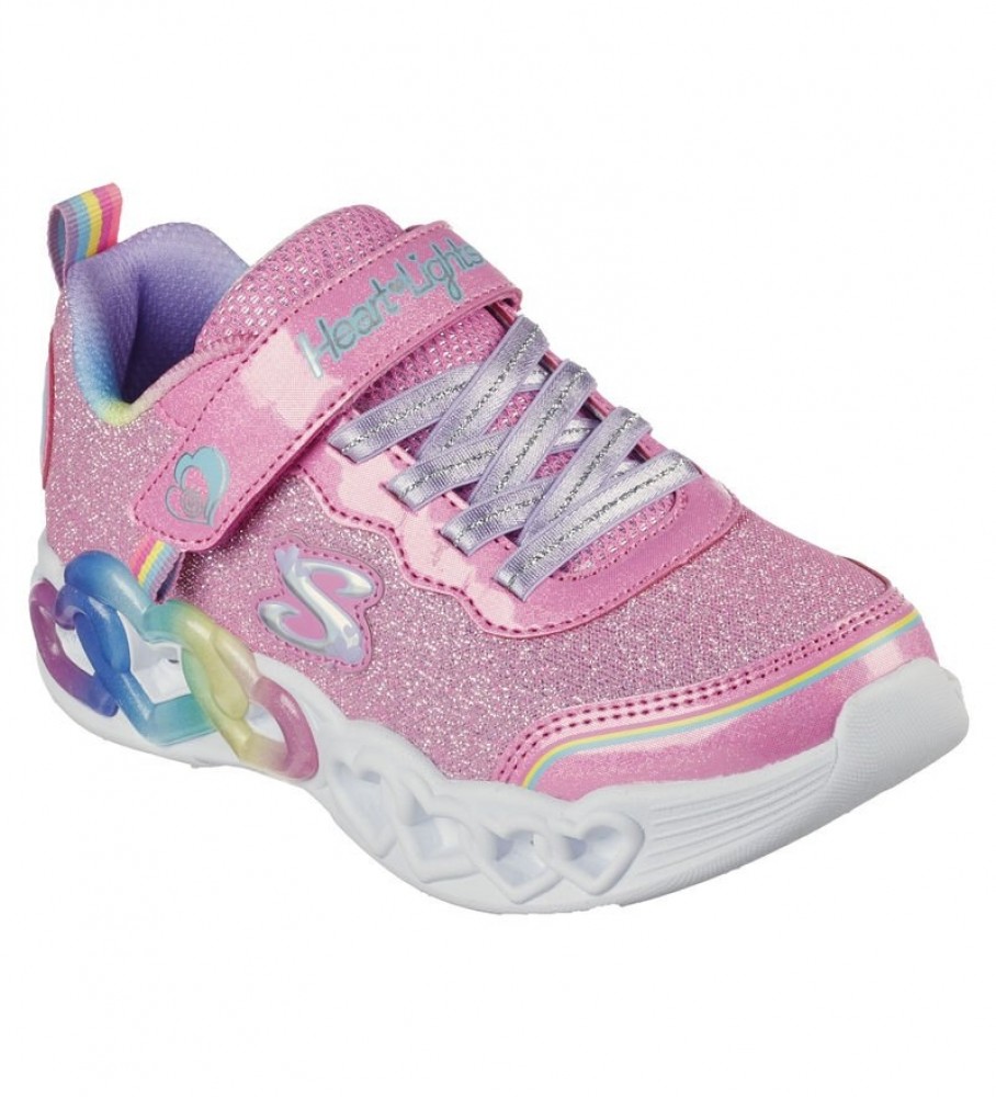 Tênis Skechers Infinite Heart Lights rosa