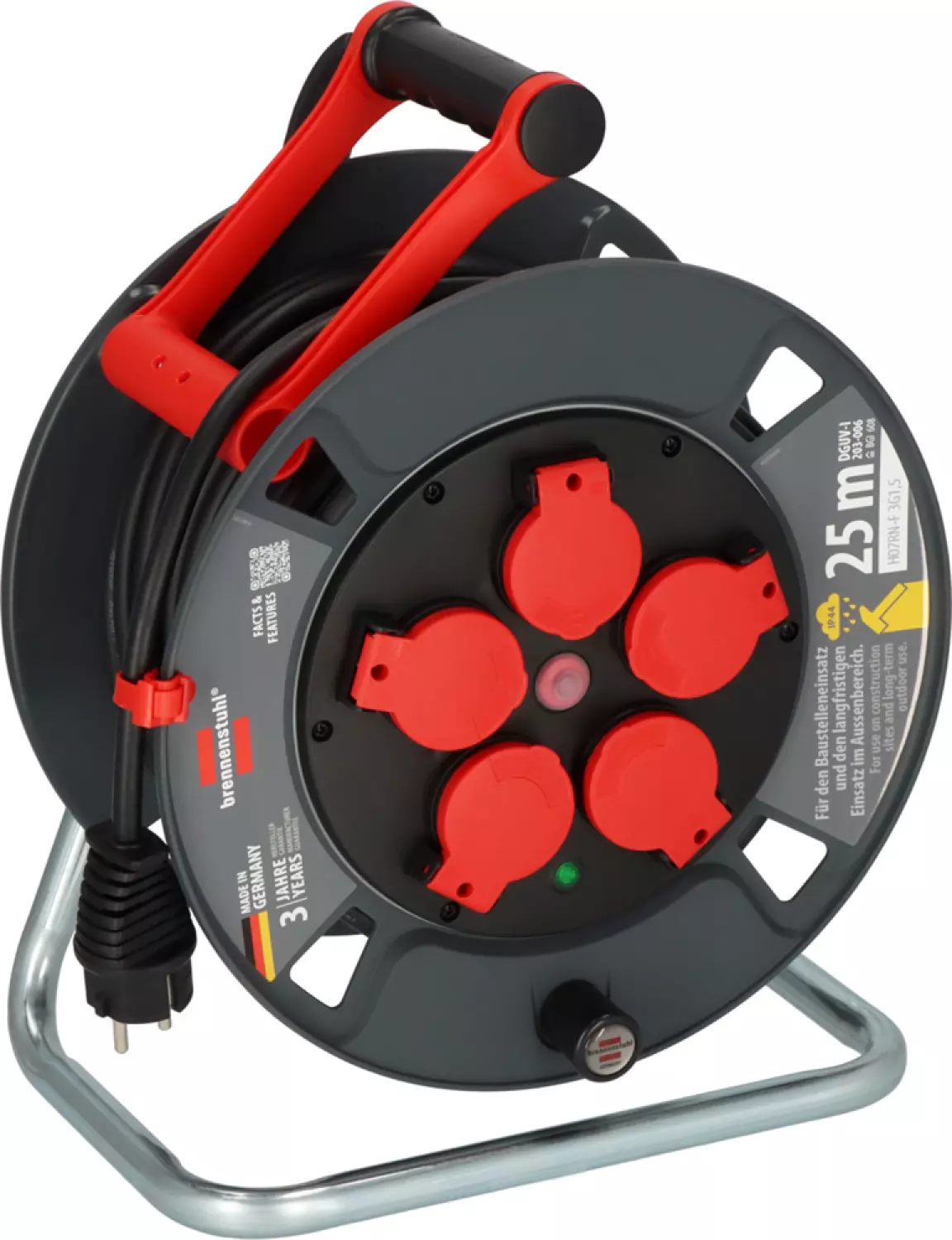 Brennenstuhl Professional KU 2100 kabelhaspel 5-voudig 300 H07RN-F 3G1,5 - IP44 - 25m