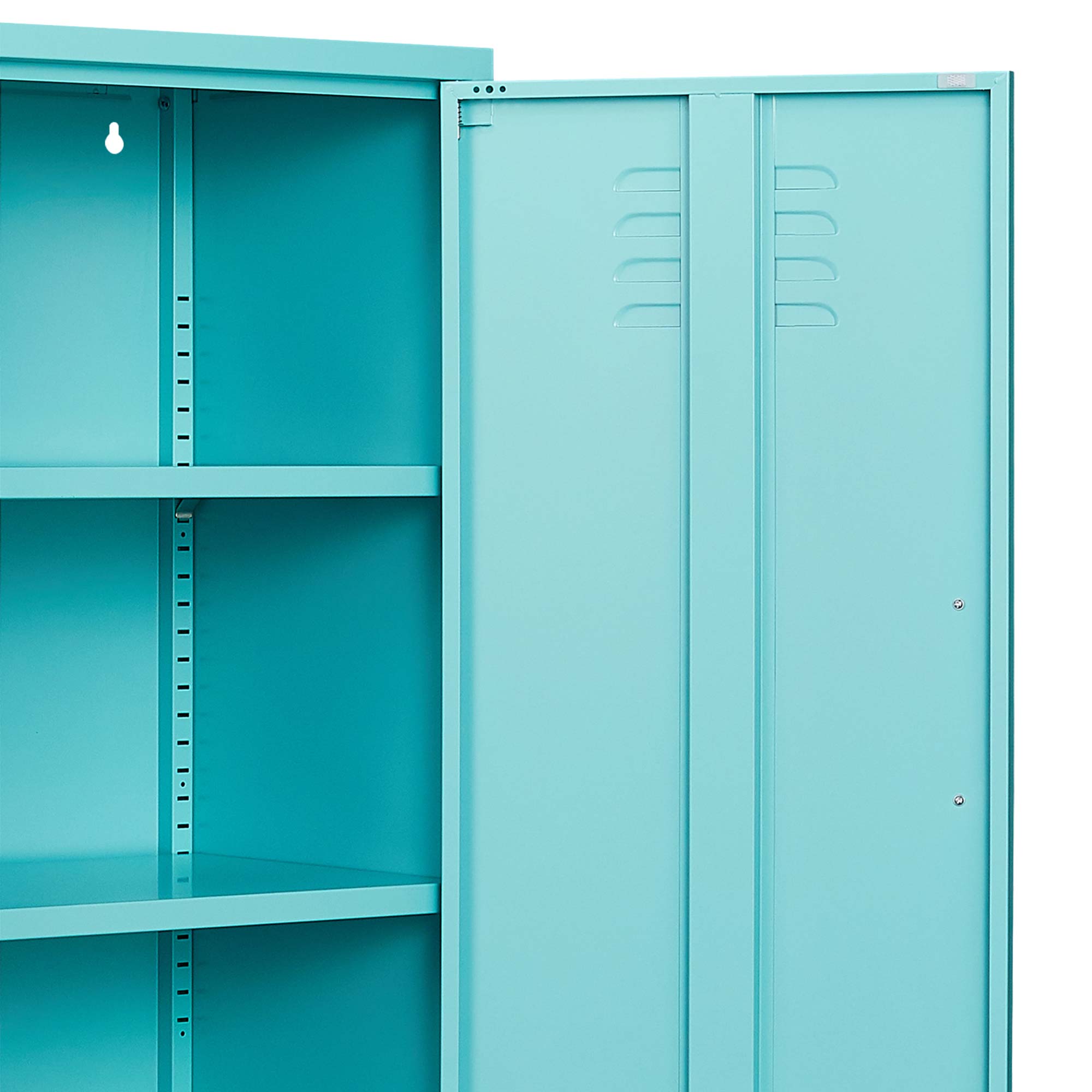 Makika Aktenschrank / Büroschrank 80x35x102cm Industrial Möbel in Hellblau