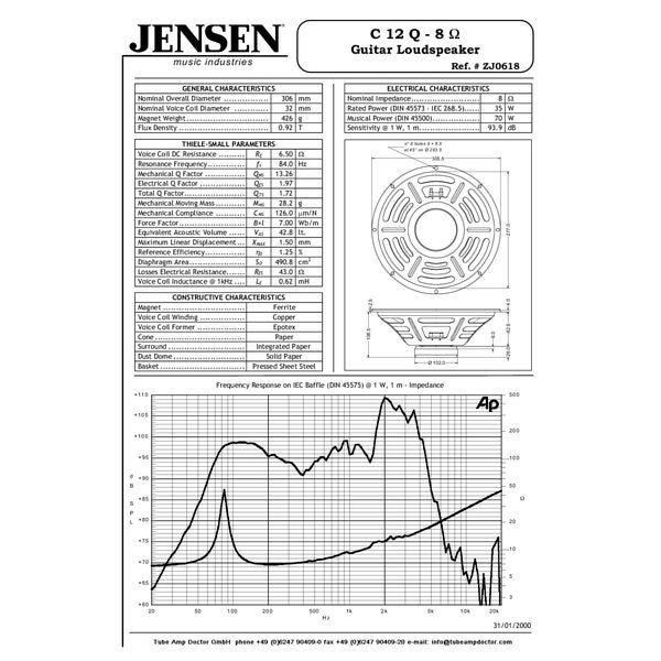 Jensen C12Q-8 Gitarrenlautsprecher
