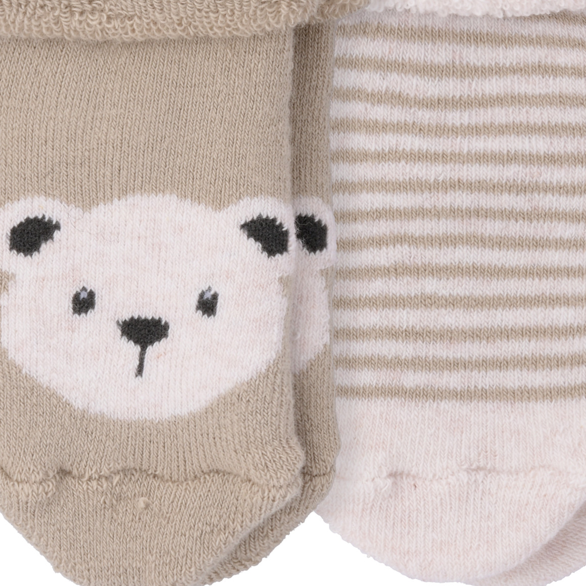 Topomini 2 Paar Newborn Socken im Set braungrau