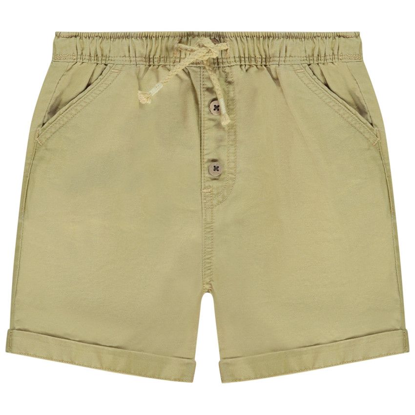 Bermuda en coton piqué uni pour bébé garçon - Jaune
