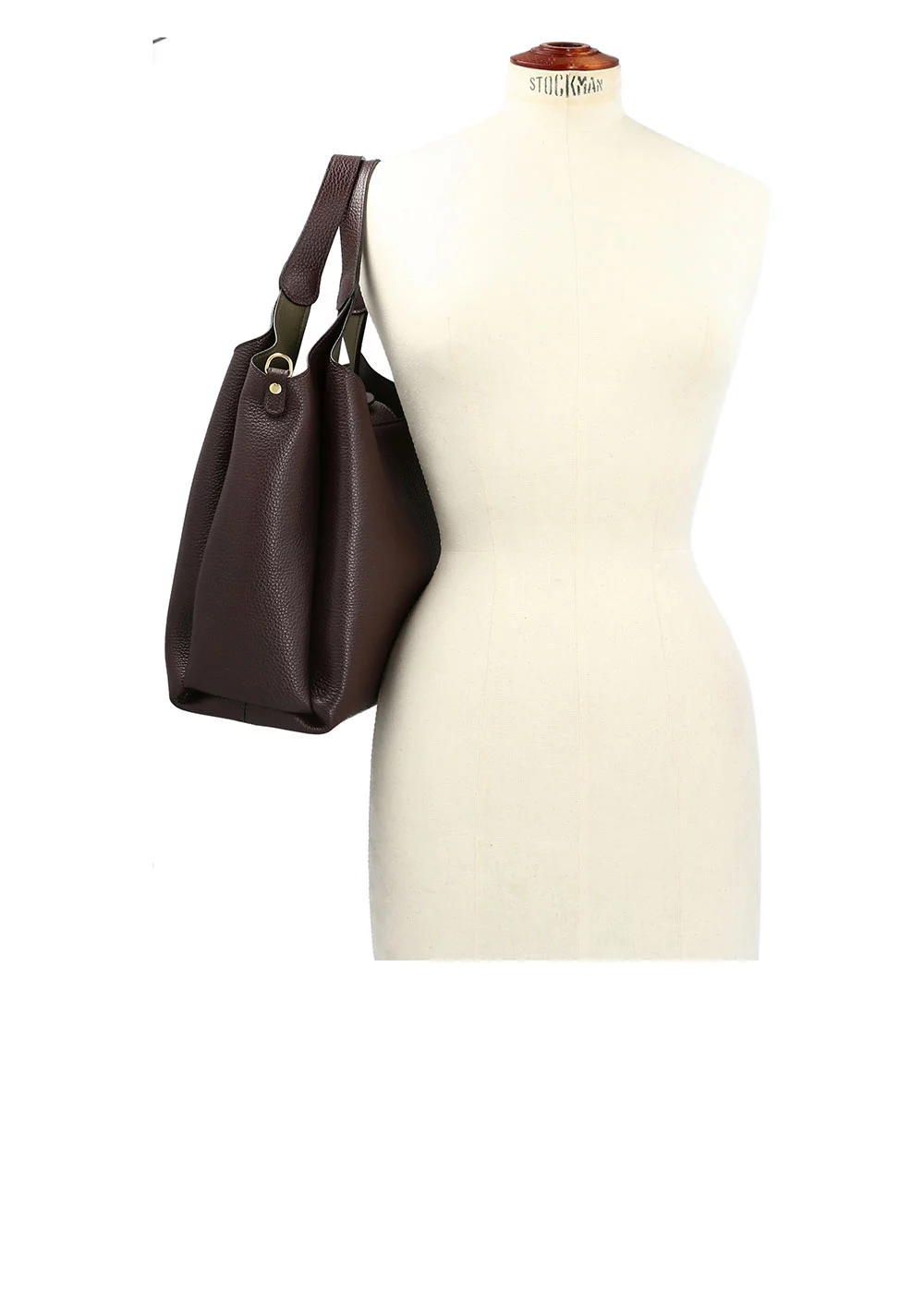 SAC WILLOWS CUIR GRAINE MARRON