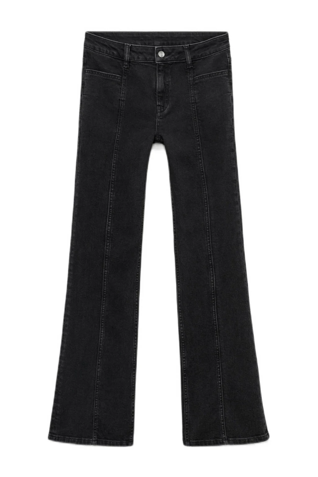 MANGO TEEN low waist straight leg jeans grey denim
