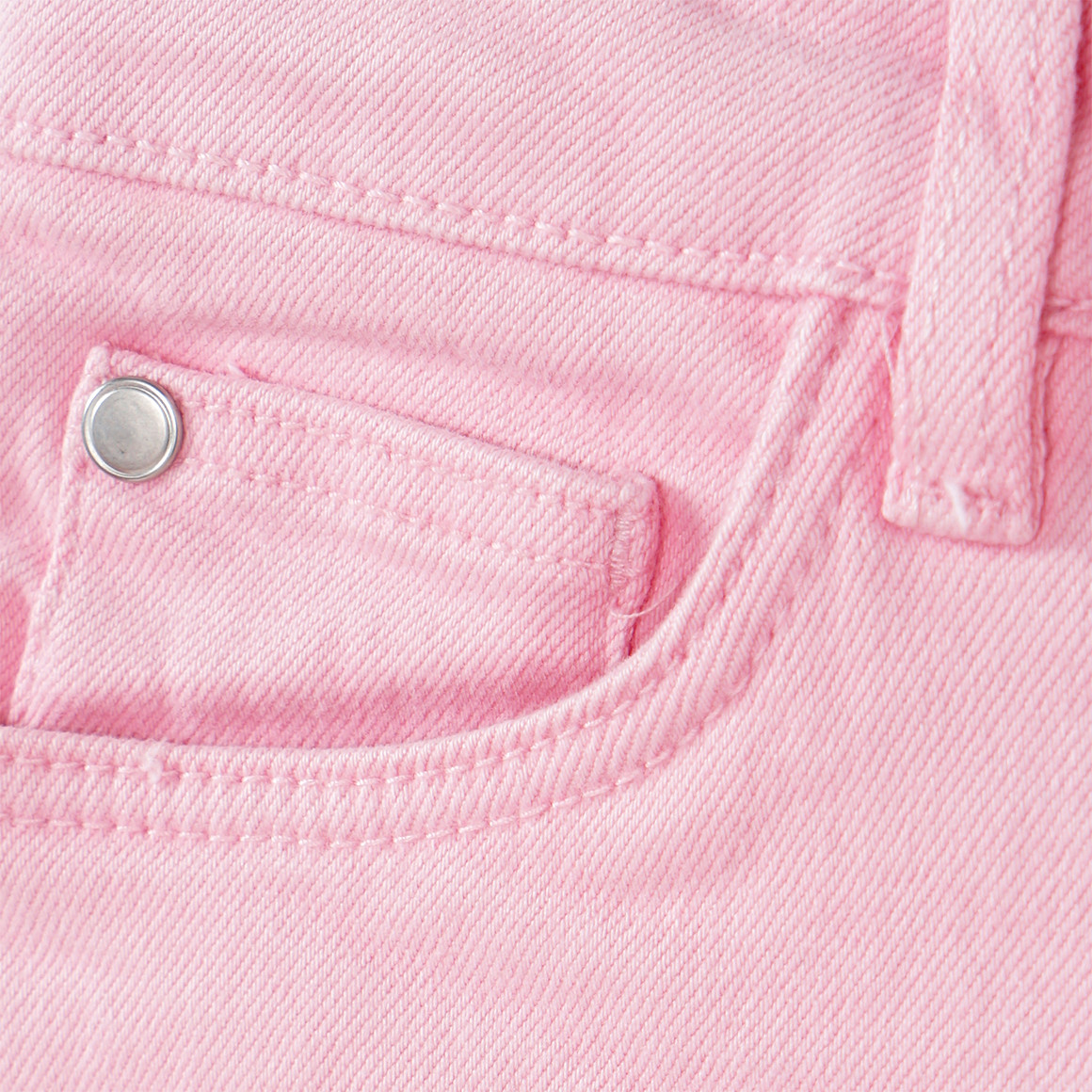Topolino Mädchen Jeans-Shorts mit Fransen rosa
