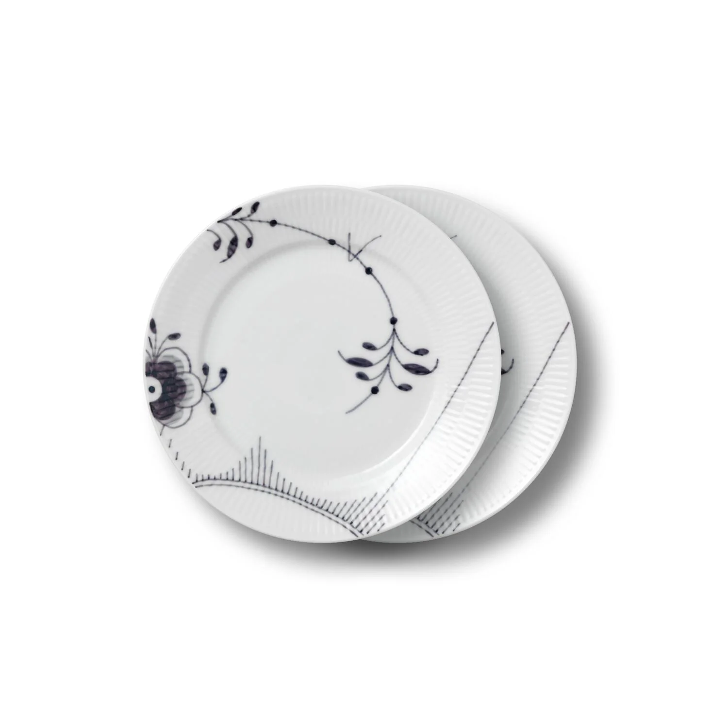 Royal Copenhagen  Sort Mega Riflet Deko 2 (2-pak) - 22 cm