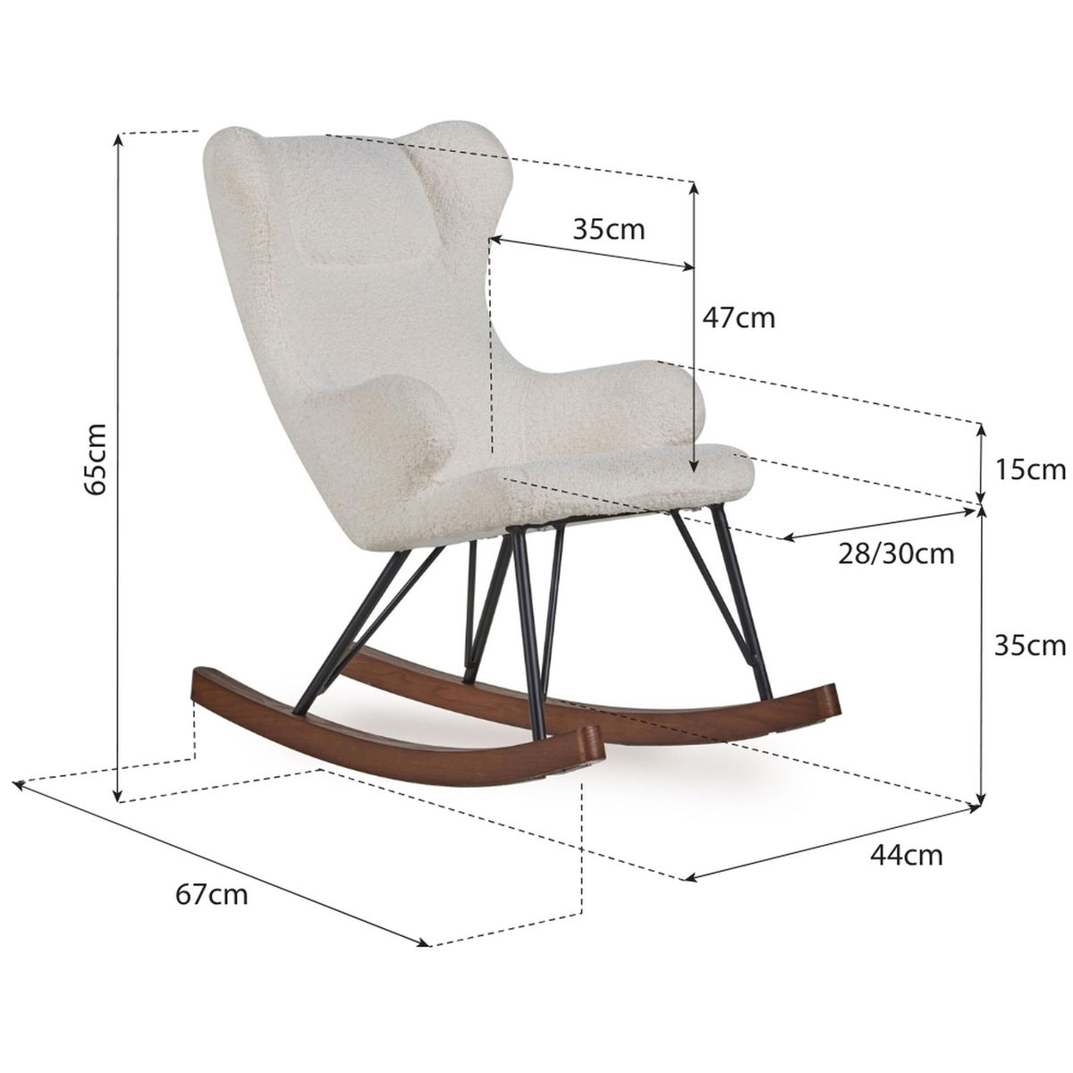 QuaxQuax   Kids Schaukelstuhl de Luxe bison
