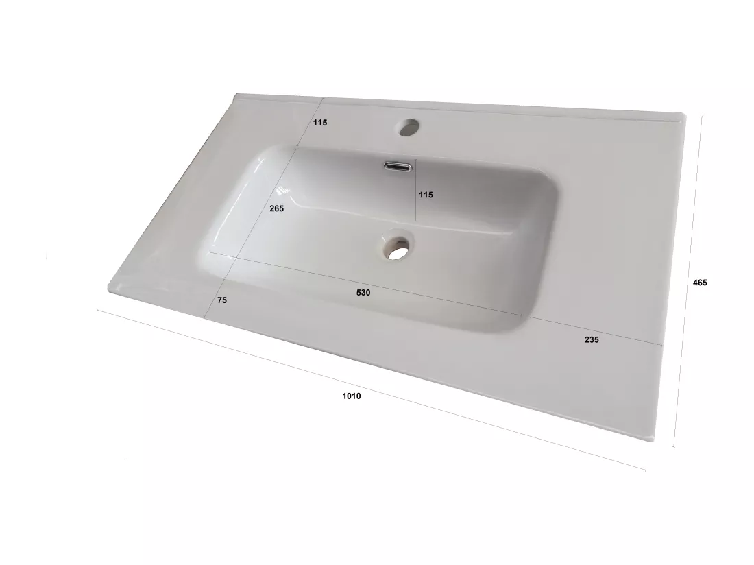 Ensemble de salle de bain 4 pièces PLUTONE blue pierre