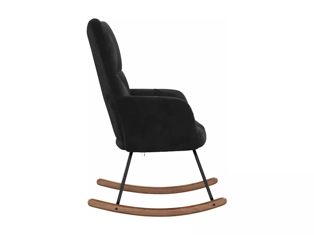 Chaise à bascule Noir Velours