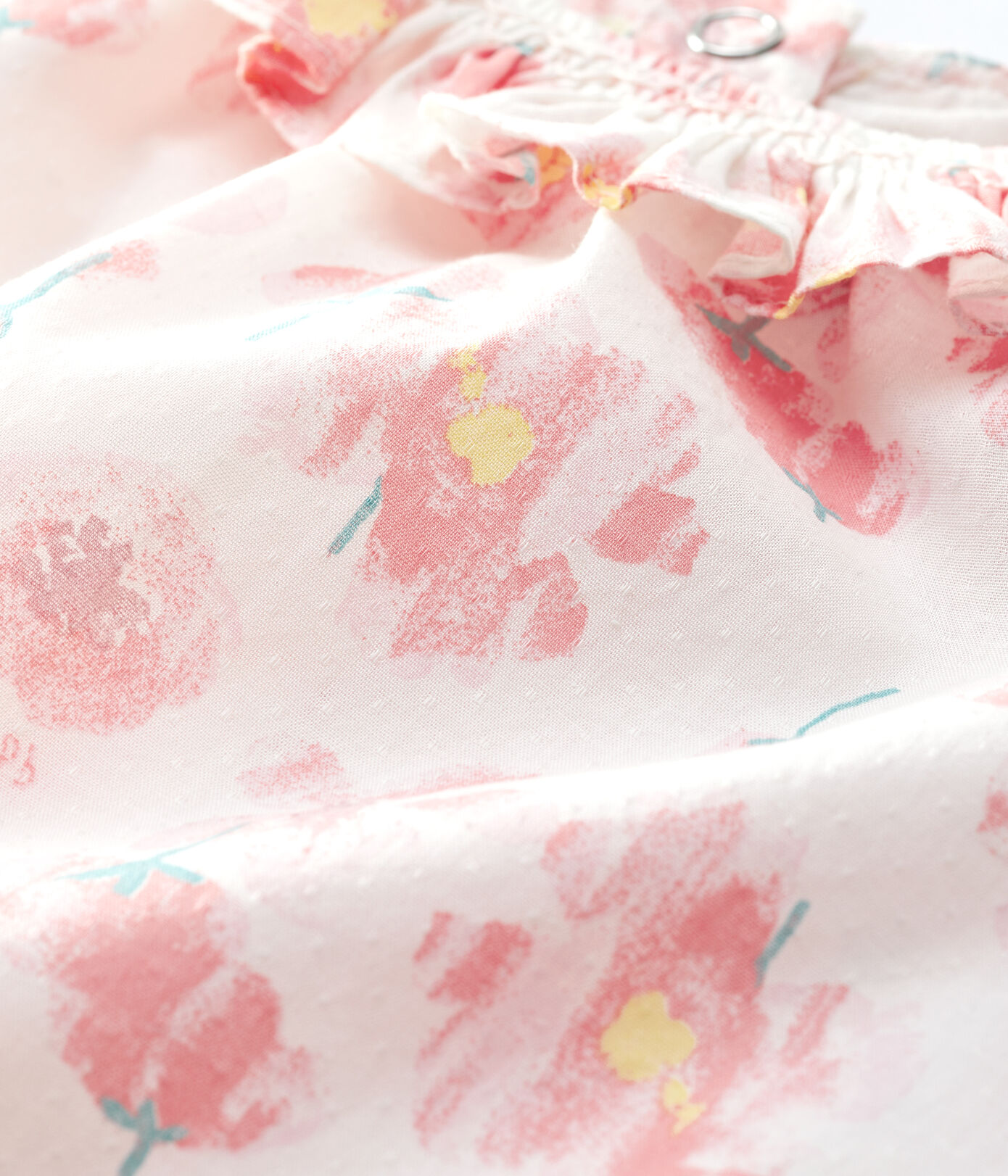 Robe manches courtes en popeline bébé fille