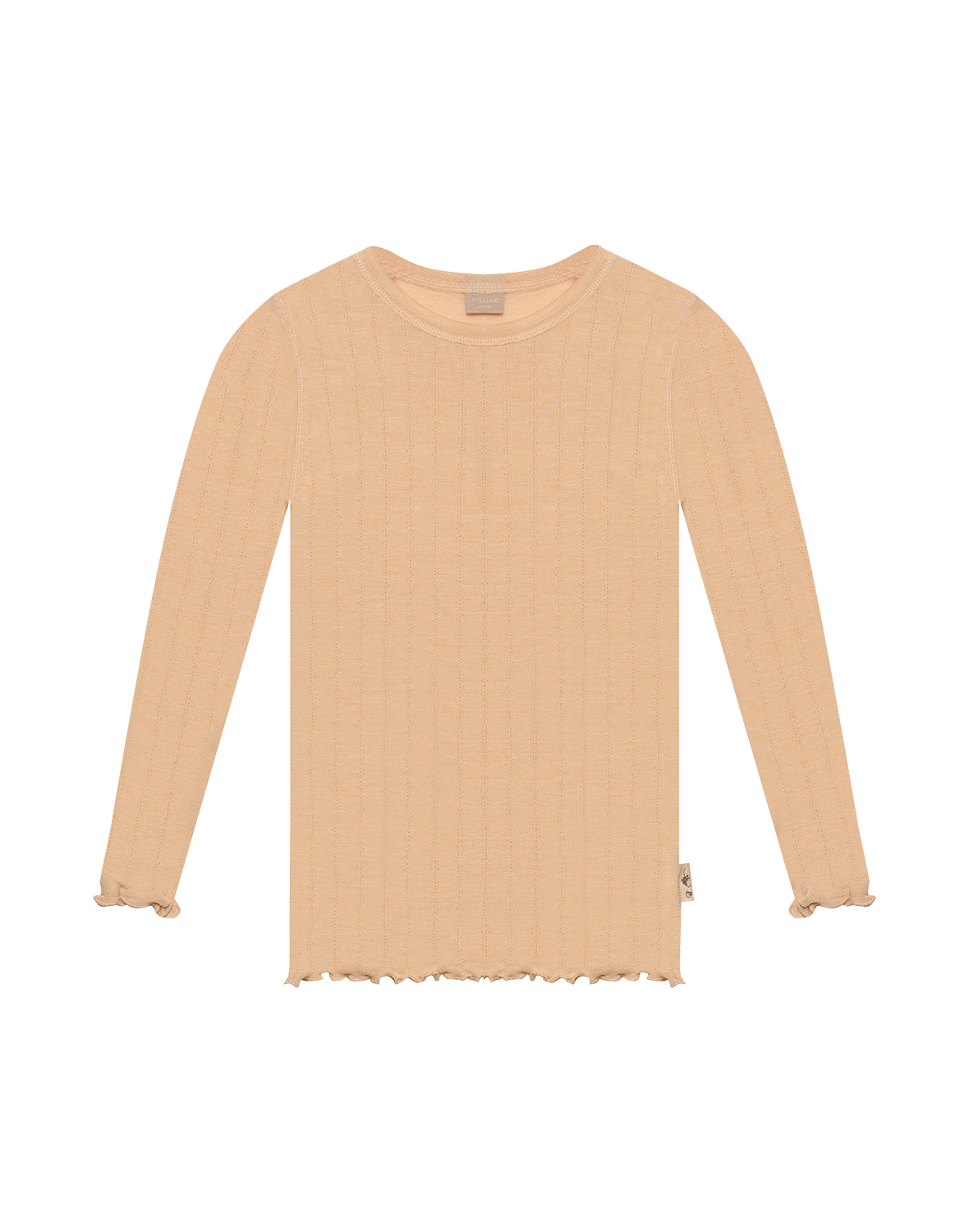 Pointelle shirt van merinowol/zijde voor kinderen