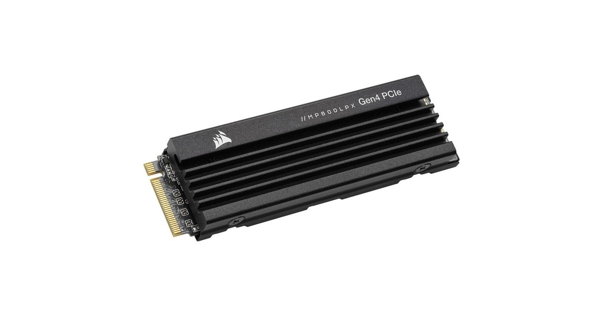 CorsairMP600 PRO LPX, 2 TB SSD  (Zwart, CSSD-F2000GBMP600PLP, M.2 2280, PCIe 4.0 x4)