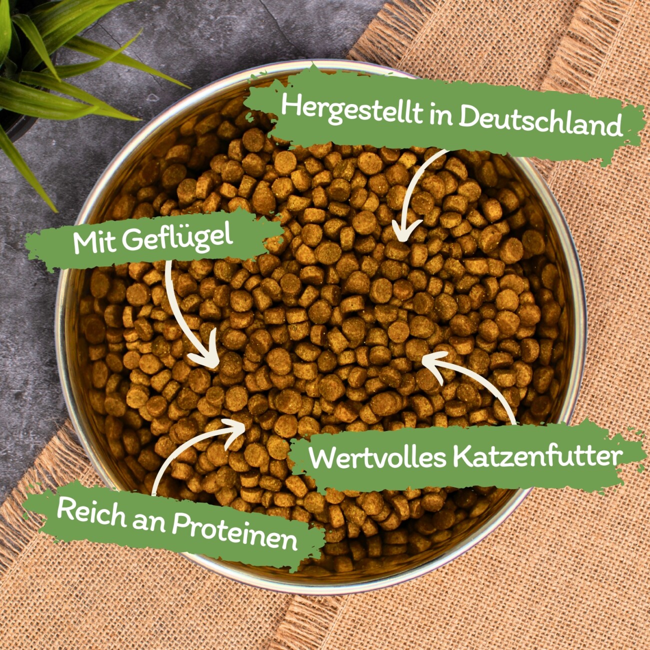 Lyra Pet Lecker.Pet® Mia's Adult Herzhaftes Geflügel Katzenfutter Trockenfutter Vollnahrung 2,5 kg
