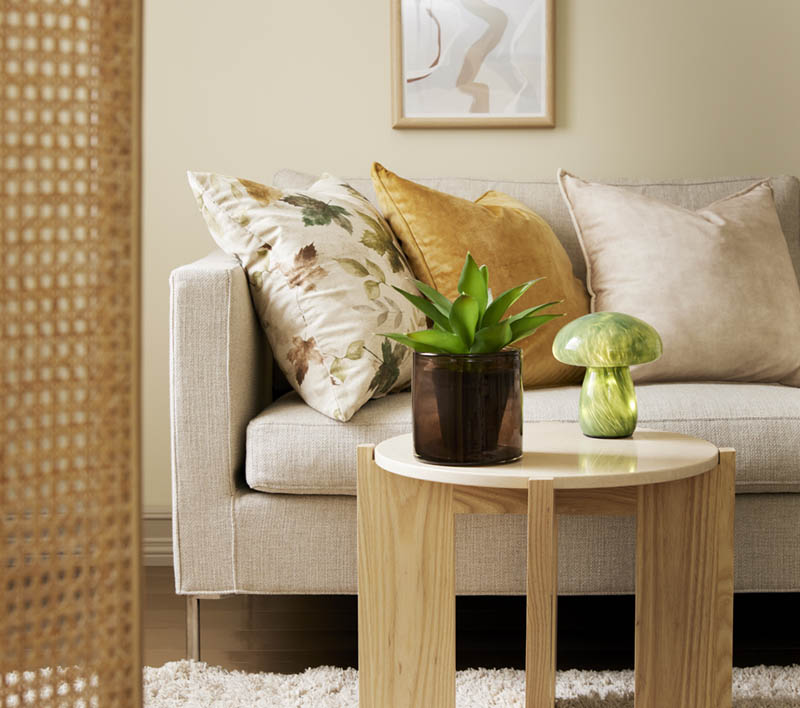 Zelda pynteputetrekk 50x50 lys beige